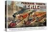 The American Railway Scene at Hornellsville, Erie Railway-Currier & Ives-Stretched Canvas