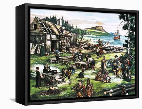 The American Settlers-Ron Embleton-Framed Stretched Canvas