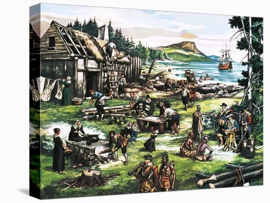 The American Settlers-Ron Embleton-Stretched Canvas