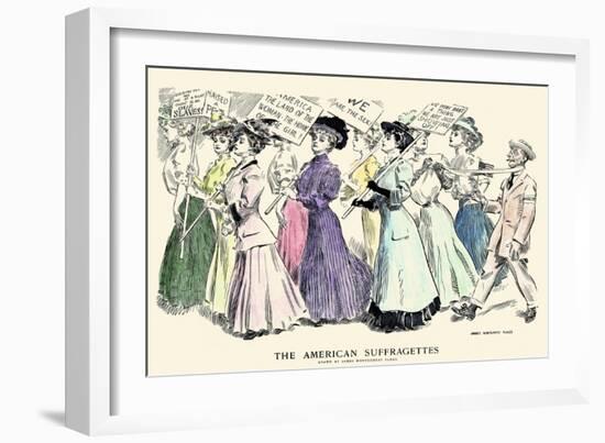 The American Suffragettes-James Montgomery Flagg-Framed Premium Giclee Print