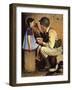 The American Way (or Soldier Feeding Girl)-Norman Rockwell-Framed Giclee Print