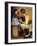 The American Way (or Soldier Feeding Girl)-Norman Rockwell-Framed Giclee Print