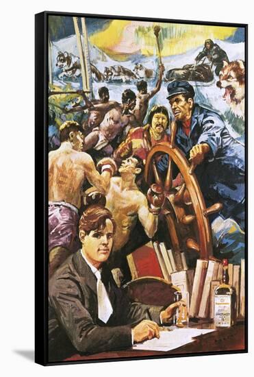 The American Writer, Jack London-Alberto Salinas-Framed Stretched Canvas