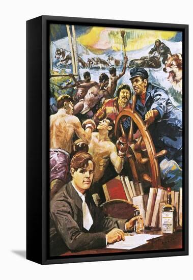 The American Writer, Jack London-Alberto Salinas-Framed Stretched Canvas
