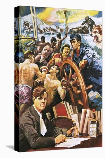 The American Writer, Jack London-Alberto Salinas-Stretched Canvas