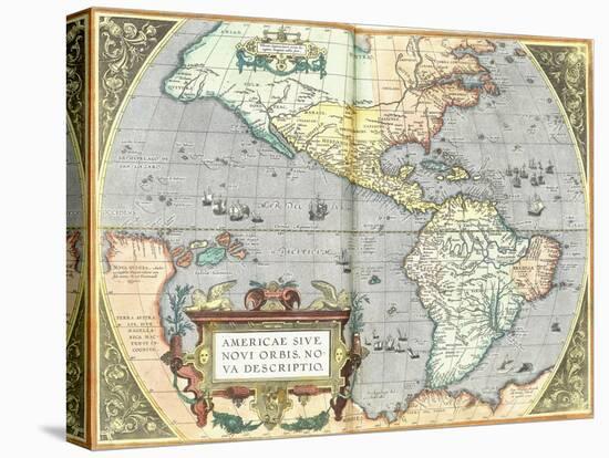 The Americas, 1592-Abraham Ortelius-Stretched Canvas