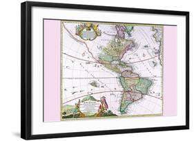 The Americas - the Western Hemisphere-Heirs Homanns-Framed Art Print