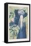 The Amida Falls in the far Reaches of the Kisokaid? Road (Kisoji No Oku Amida-Ga-Taki) (Colour Wood-Katsushika Hokusai-Framed Stretched Canvas