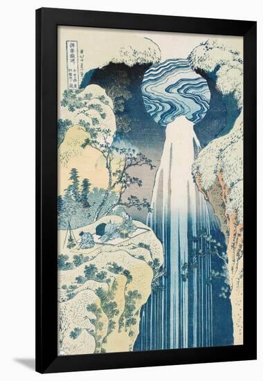 The Amida Waterfall in the Far Reaches of the Kisokaido Road Premium Poster-null-Framed Poster