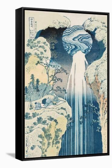 The Amida Waterfall in the Far Reaches of the Kisokaido Road-Trends International-Framed Stretched Canvas