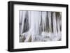 The Ammer and the Schleierfalle in Winter with Ice and Snow in the Allgau-Wolfgang Filser-Framed Photographic Print