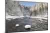 The Ammer in Winter with Ice and Snow-Wolfgang Filser-Mounted Photographic Print