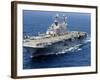 The Amphibious Assault Ship USS Peleliu in Transit in the Pacific Ocean-Stocktrek Images-Framed Photographic Print