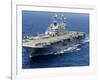 The Amphibious Assault Ship USS Peleliu in Transit in the Pacific Ocean-Stocktrek Images-Framed Photographic Print