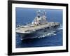 The Amphibious Assault Ship USS Peleliu in Transit in the Pacific Ocean-Stocktrek Images-Framed Photographic Print