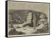 The Amphitheatre of Beliddea, Cornwall, from Pen Olver-R. Dudley-Framed Stretched Canvas