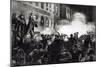 The Anarchist Riot in Chicago: a Dynamite Bomb Exploding Among the Police, from "Harper's Weekly"-Thure De Thulstrup-Mounted Giclee Print