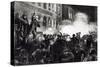 The Anarchist Riot in Chicago: a Dynamite Bomb Exploding Among the Police, from "Harper's Weekly"-Thure De Thulstrup-Stretched Canvas