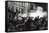 The Anarchist Riot in Chicago: a Dynamite Bomb Exploding Among the Police, from "Harper's Weekly"-Thure De Thulstrup-Framed Stretched Canvas