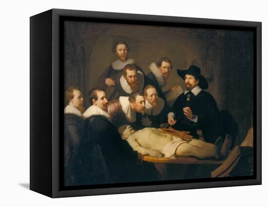 The Anatomy Lesson of Dr Nicolaes Tulp, 1632-Rembrandt van Rijn-Framed Stretched Canvas