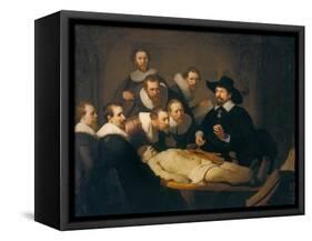The Anatomy Lesson of Dr Nicolaes Tulp, 1632-Rembrandt van Rijn-Framed Stretched Canvas