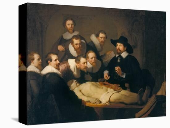 The Anatomy Lesson of Dr Nicolaes Tulp, 1632-Rembrandt van Rijn-Stretched Canvas