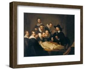 The Anatomy Lesson of Dr Nicolaes Tulp, 1632-Rembrandt van Rijn-Framed Giclee Print