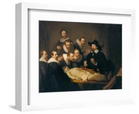 The Anatomy Lesson of Dr Nicolaes Tulp, 1632-Rembrandt van Rijn-Framed Giclee Print