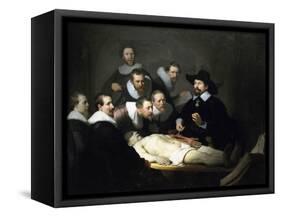 The Anatomy Lesson of Dr Nicolaes Tulp, 1632-Rembrandt van Rijn-Framed Stretched Canvas