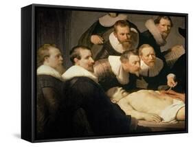 The Anatomy Lesson of Dr. Nicolaes Tulp, 1632-Rembrandt van Rijn-Framed Stretched Canvas