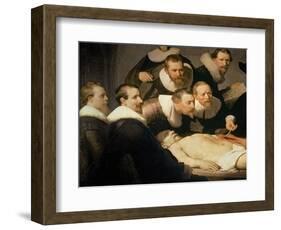 The Anatomy Lesson of Dr. Nicolaes Tulp, 1632-Rembrandt van Rijn-Framed Giclee Print