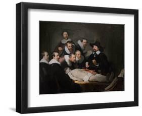 The Anatomy Lesson of Dr. Nicolaes Tulp, 1632-Rembrandt van Rijn-Framed Premium Giclee Print