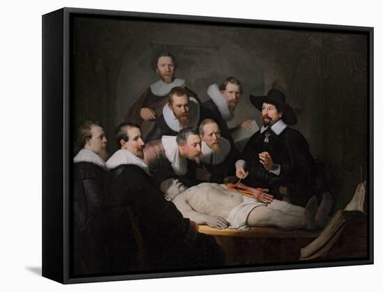 The Anatomy Lesson of Dr. Nicolaes Tulp, 1632-Rembrandt van Rijn-Framed Stretched Canvas