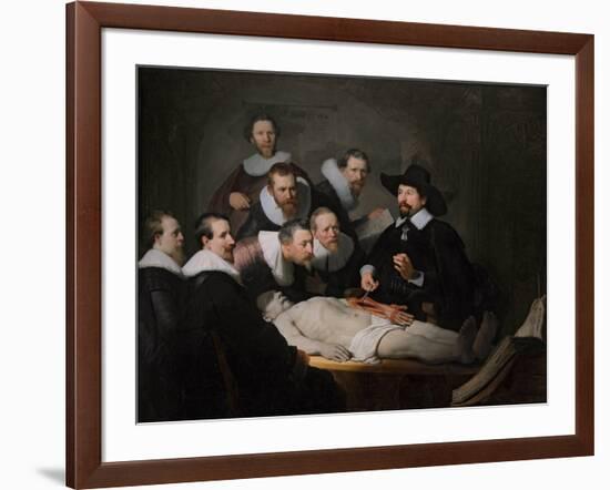 The Anatomy Lesson of Dr. Nicolaes Tulp, 1632-Rembrandt van Rijn-Framed Giclee Print