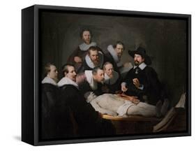 The Anatomy Lesson of Dr. Nicolaes Tulp, 1632-Rembrandt van Rijn-Framed Stretched Canvas