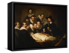 The Anatomy Lesson of Dr. Nicolaes Tulp-Rembrandt van Rijn-Framed Stretched Canvas