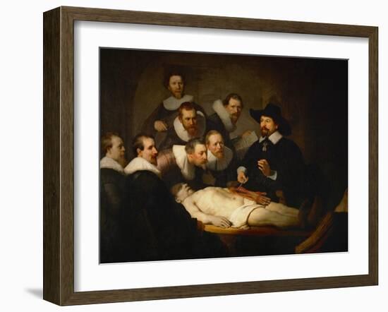 The Anatomy Lesson of Dr. Nicolaes Tulp-Rembrandt van Rijn-Framed Giclee Print