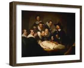 The Anatomy Lesson of Dr. Nicolaes Tulp-Rembrandt van Rijn-Framed Giclee Print