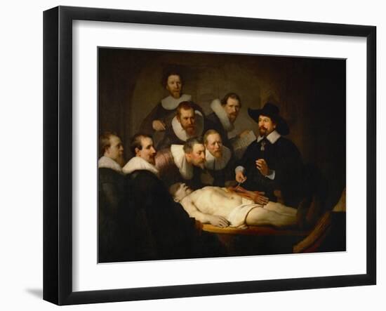 The Anatomy Lesson of Dr. Nicolaes Tulp-Rembrandt van Rijn-Framed Giclee Print