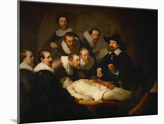 The Anatomy Lesson of Dr. Nicolaes Tulp-Rembrandt van Rijn-Mounted Giclee Print