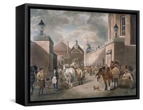 The Anchor Brewery, Mile End Road, Stepney, London, C1820-Dean Wolstenholme-Framed Stretched Canvas