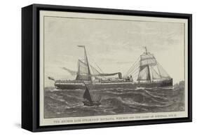 The Anchor Line Steam-Ship Roumania, Wrecked Off the Coast of Portugal, 27 October-null-Framed Stretched Canvas