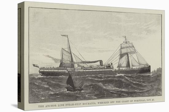 The Anchor Line Steam-Ship Roumania, Wrecked Off the Coast of Portugal, 27 October-null-Stretched Canvas