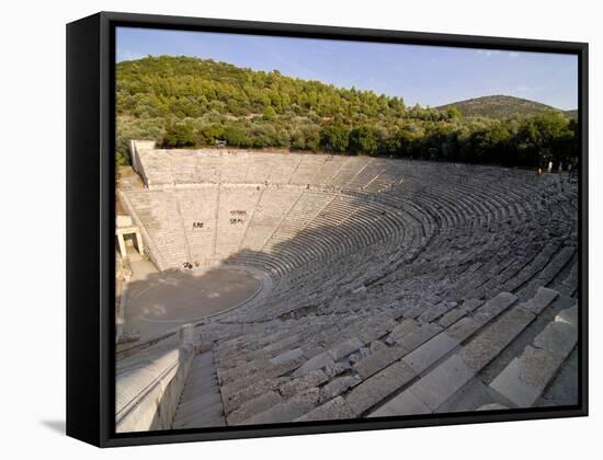 The Ancient Amphitheatre of Epidaurus, UNESCO World Heritage Site, Peloponnese, Greece, Europe-null-Framed Stretched Canvas