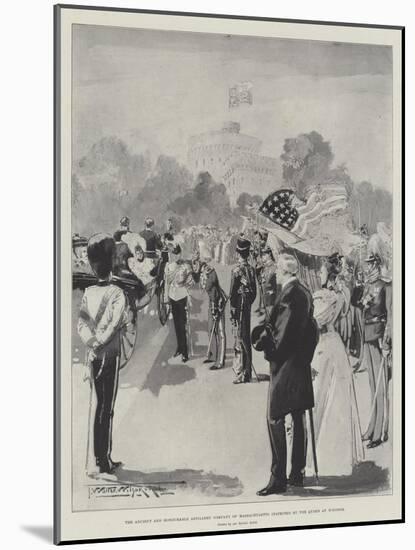 The Ancient and Honourable Artillery Company of Massachusetts Inspected by the Queen at Windsor-Thomas Walter Wilson-Mounted Giclee Print