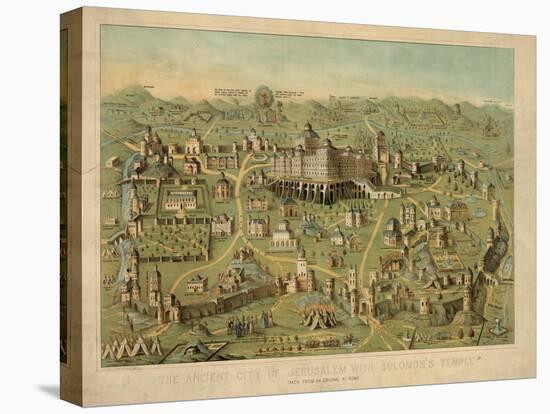 The Ancient City of Jerusalem with Solomon's Temple, 1871-null-Stretched Canvas