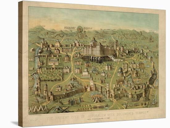 The Ancient City of Jerusalem with Solomon's Temple, 1871-null-Stretched Canvas