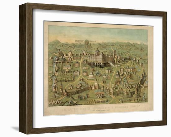 The Ancient City of Jerusalem with Solomon's Temple, 1871-null-Framed Giclee Print