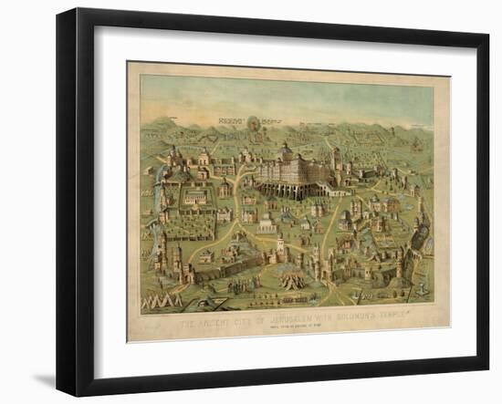 The Ancient City of Jerusalem with Solomon's Temple, 1871-null-Framed Giclee Print