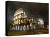 The Ancient Colosseum is Lit up for the Occasion of the Day for the Abolition of the Death Penalty-null-Stretched Canvas